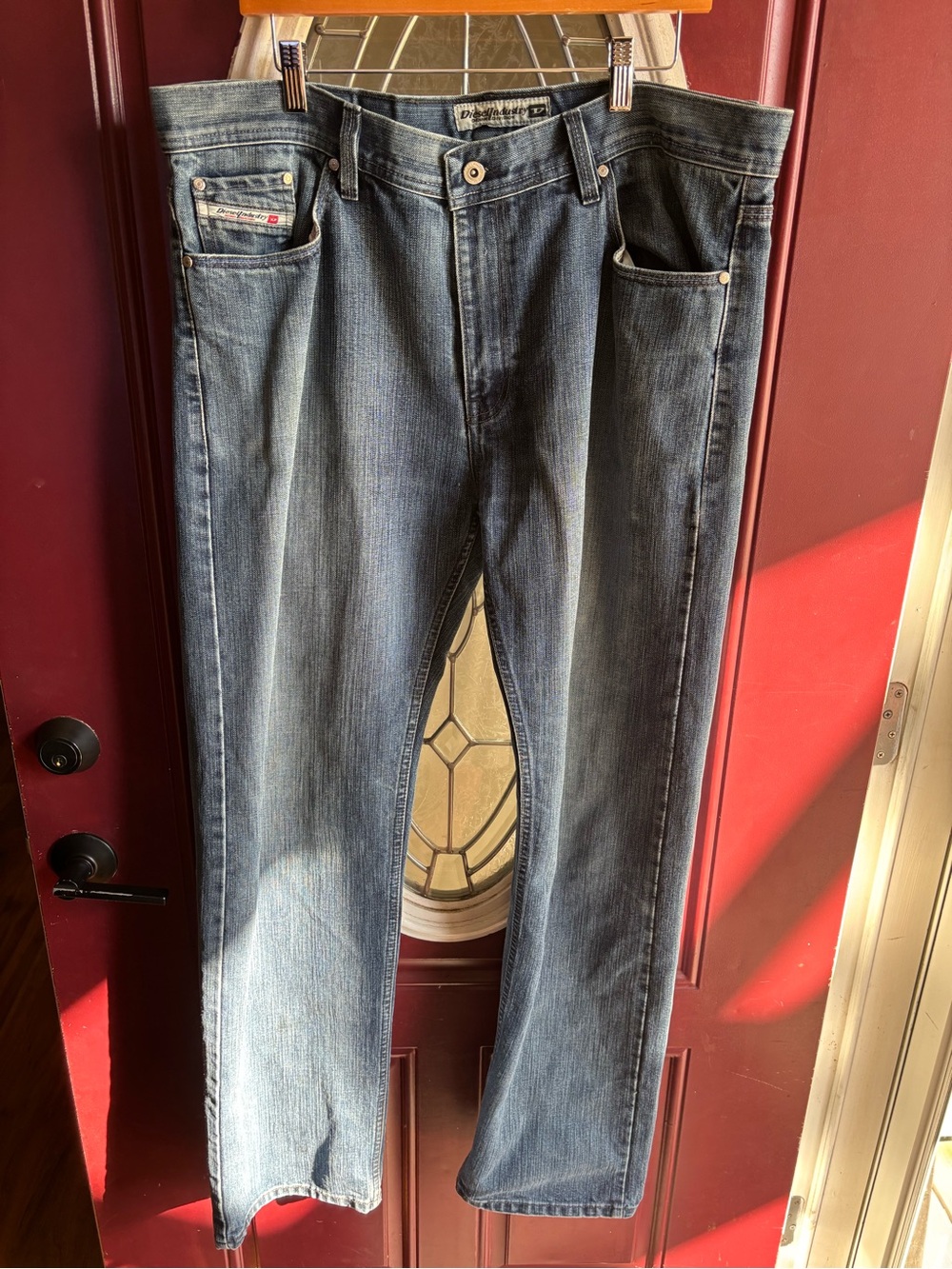 Relaxed Fit Men's Denim Jeans - Faded Blue vintage Diesel industry jeans